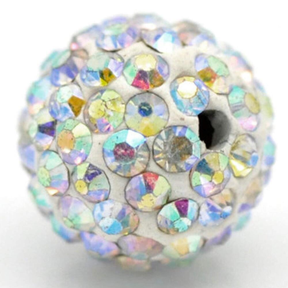 4292 Pave Czech Crystal Disco Ball Clay Beads fit Shamballa Jewelry 50pcs